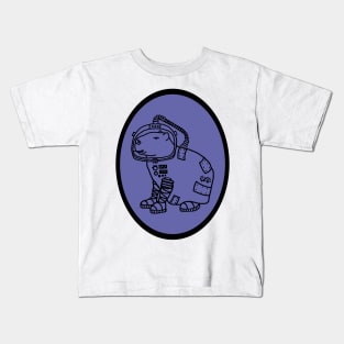 Space Capybara Sci Fi Astronaut Oval Kids T-Shirt